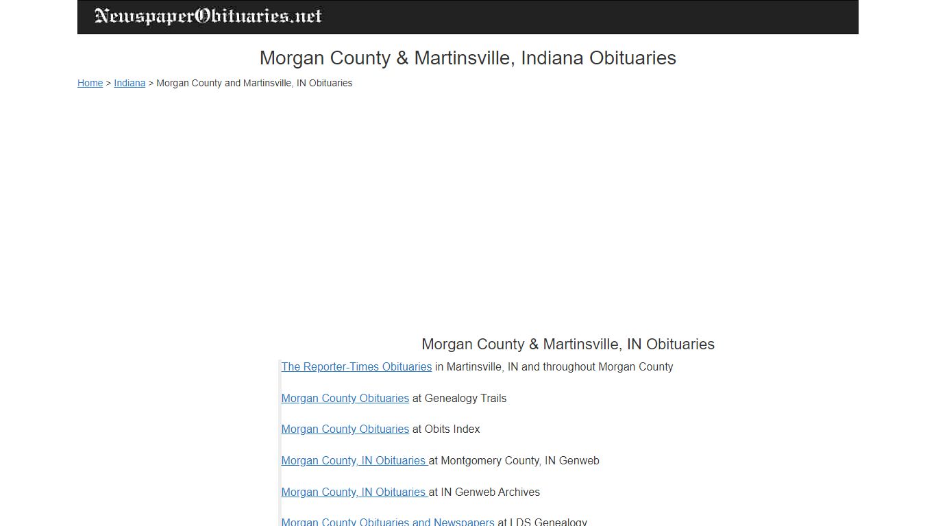 Morgan County Obituaries - Martinsville, IN Obituaries