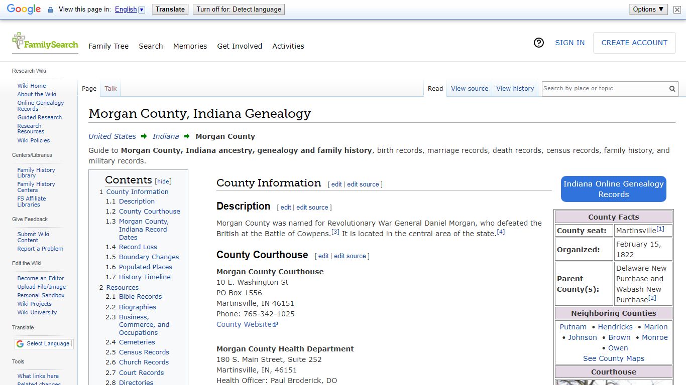 Morgan County, Indiana Genealogy • FamilySearch
